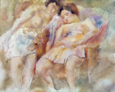 二人のまくらぎ 作： Jules Pascin